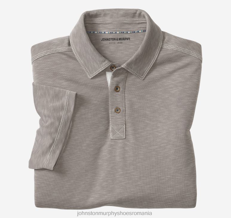 nisip 6FF4F492 bărbați Johnston & Murphy polo vintage slub îmbrăcăminte