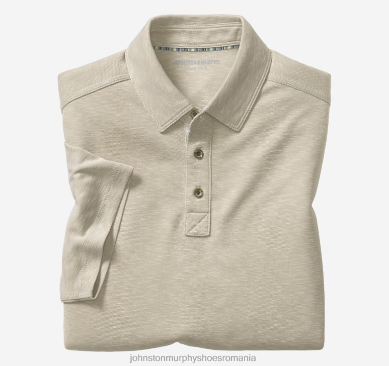 piatră 6FF4F453 bărbați Johnston & Murphy polo vintage slub îmbrăcăminte