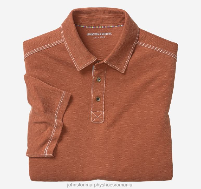 rugini 6FF4F448 bărbați Johnston & Murphy polo vintage slub îmbrăcăminte