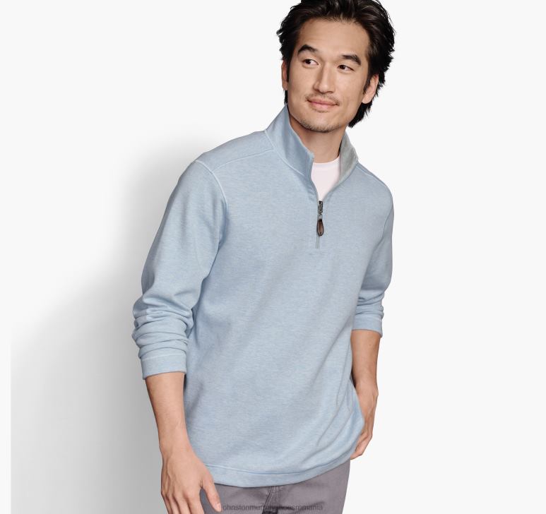 albastru deschis/gri deschis 6FF4F836 bărbați Johnston & Murphy fermoar solid reversibil îmbrăcăminte