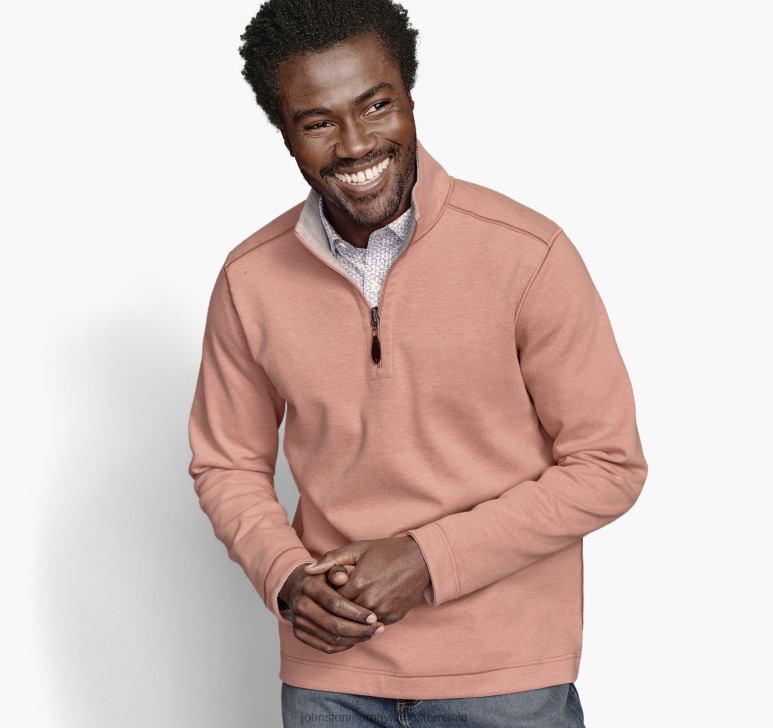 portocaliu/albastru deschis 6FF4F706 bărbați Johnston & Murphy fermoar solid reversibil îmbrăcăminte