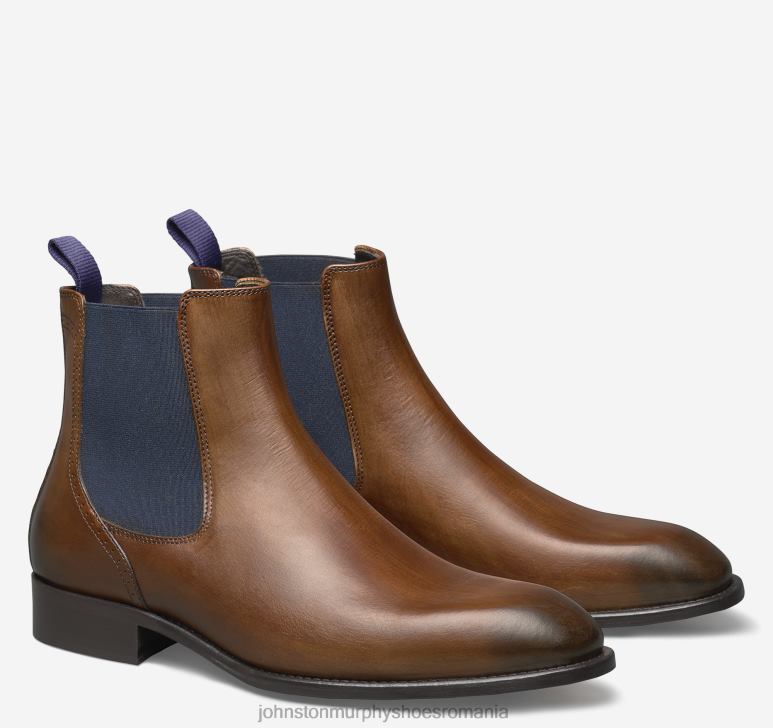 piele de vițel italiană maro 6FF4F381 bărbați Johnston & Murphy ellsworth Chelsea Boot pantofi