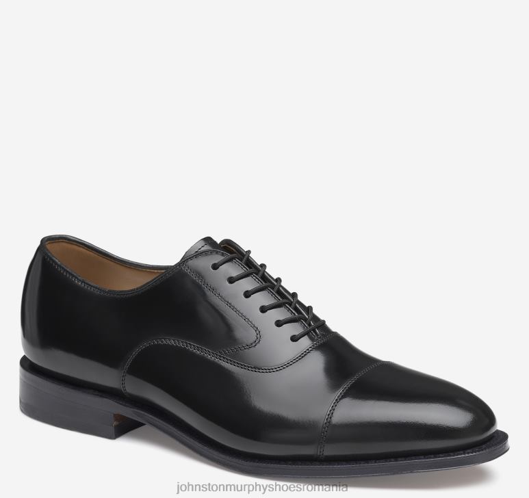 piele de vițel neagră 6FF4F79 bărbați Johnston & Murphy melton cap toe pantofi