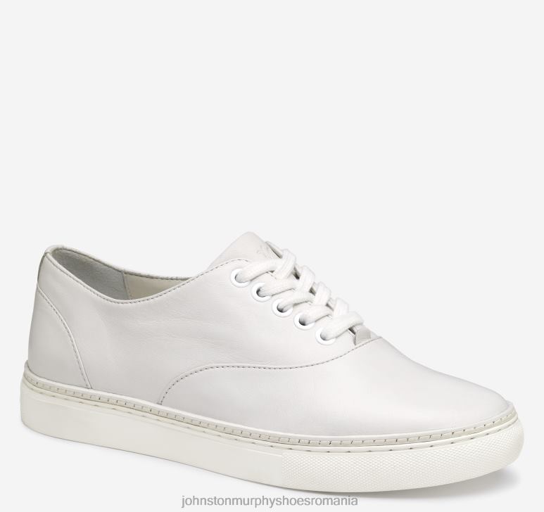 piele mănușă albă 6FF4F1181 femei Johnston & Murphy callie oxford pantofi