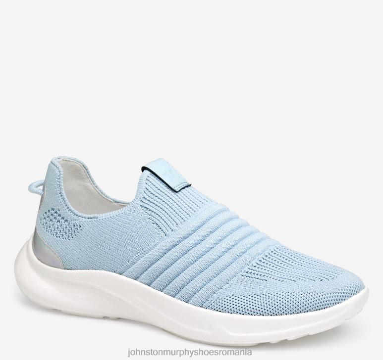 tricot albastru deschis 6FF4F1190 femei Johnston & Murphy escape tricot slip-on pantofi