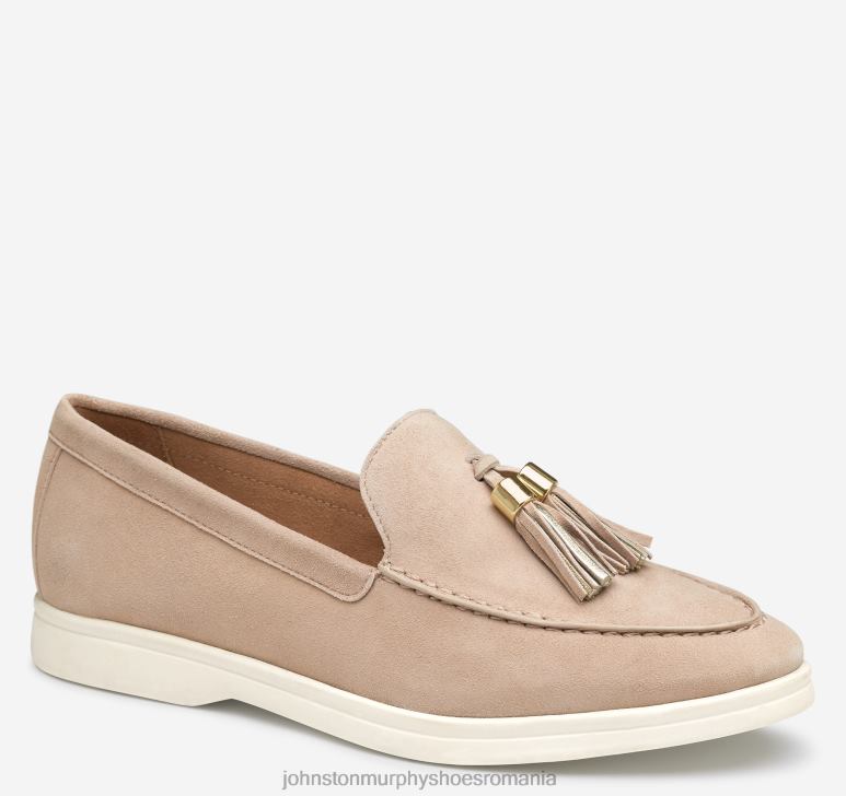 piele intoarsa pentru copii nisip 6FF4F1200 femei Johnston & Murphy mocasnic cu ciucuri darlene pantofi