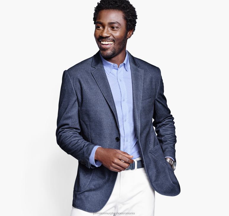 carouri navy Glen 6FF4F525 unisex Johnston & Murphy blazer în carouri xc flex îmbrăcăminte