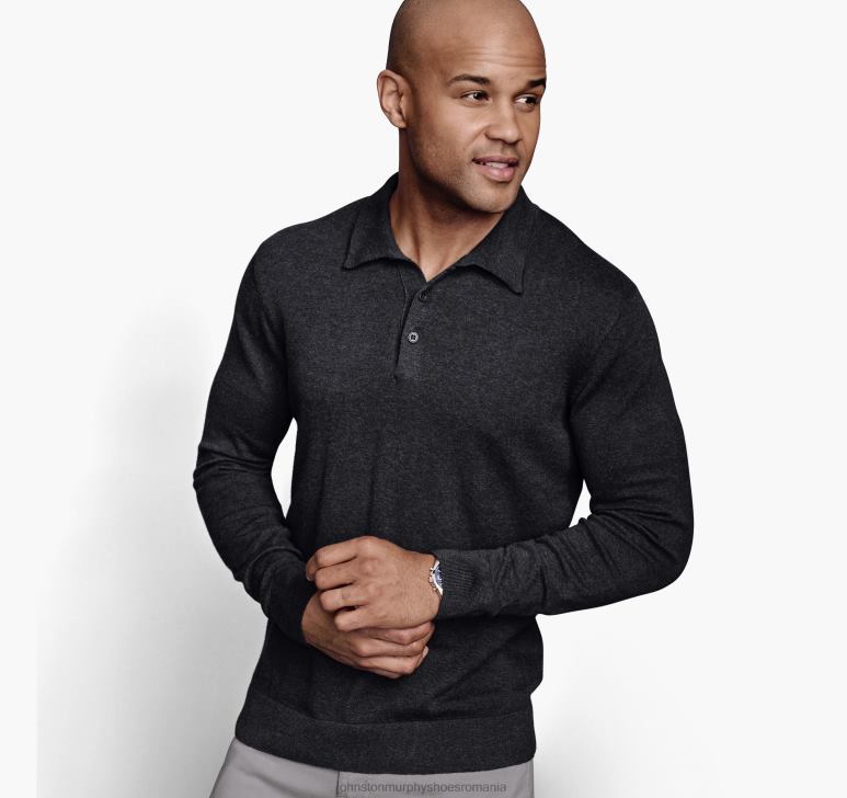 negru 6FF4F829 unisex Johnston & Murphy pulover polo îmbrăcăminte