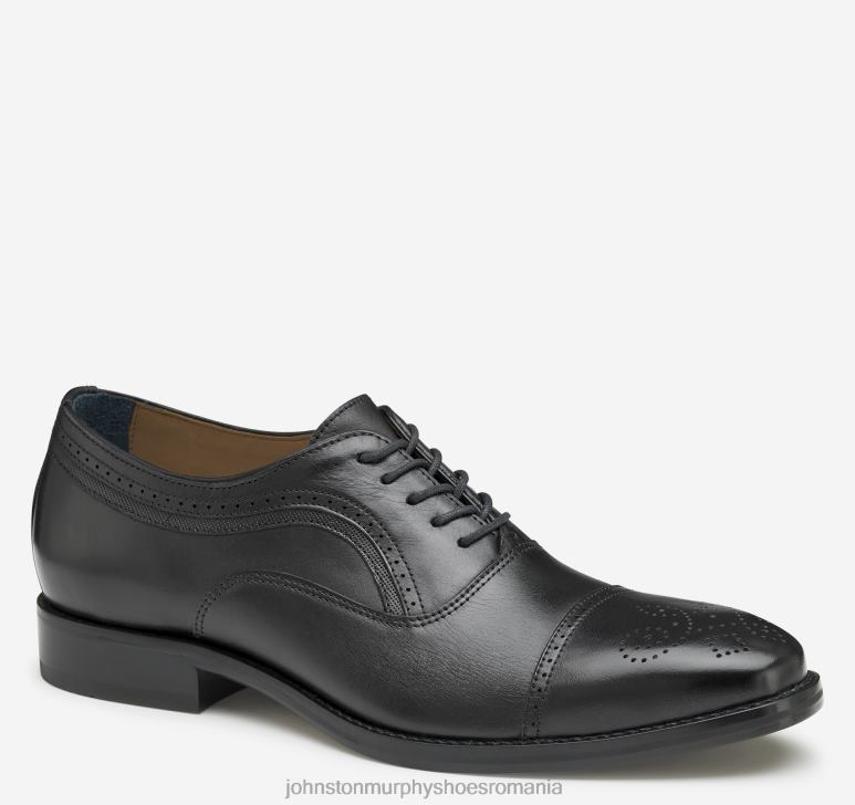 negru plin de cereale 6FF4F56 bărbați Johnston & Murphy danridge cap toe pantofi