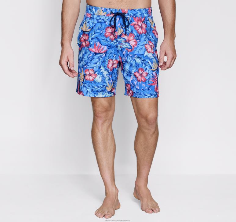 imprimeu floral tropical albastru 6FF4F626 bărbați Johnston  Murphy pantaloni scurți de baie îmbrăcăminte
