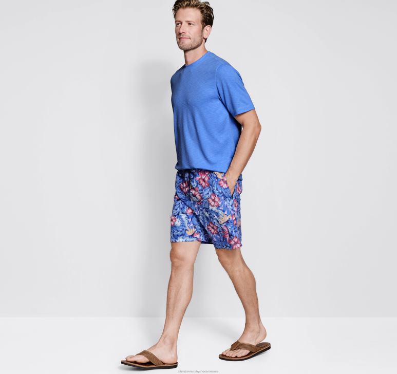 imprimeu floral tropical albastru 6FF4F626 bărbați Johnston  Murphy pantaloni scurți de baie îmbrăcăminte
