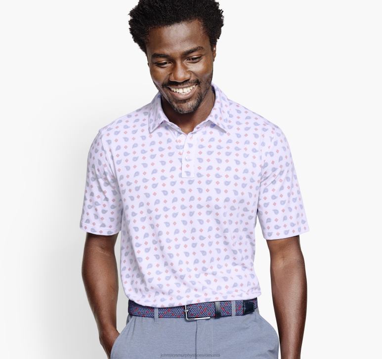 imprimeu multi paisley bleumarin 6FF4F672 unisex Johnston  Murphy polo xc4 performance din bumbac piqué îmbrăcăminte