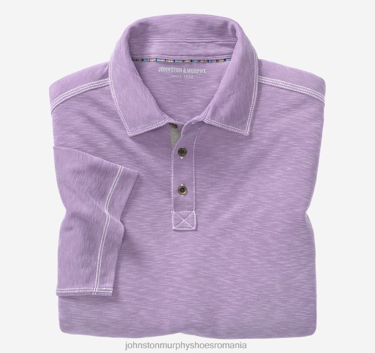 lavandă 6FF4F443 bărbați Johnston  Murphy polo vintage slub îmbrăcăminte