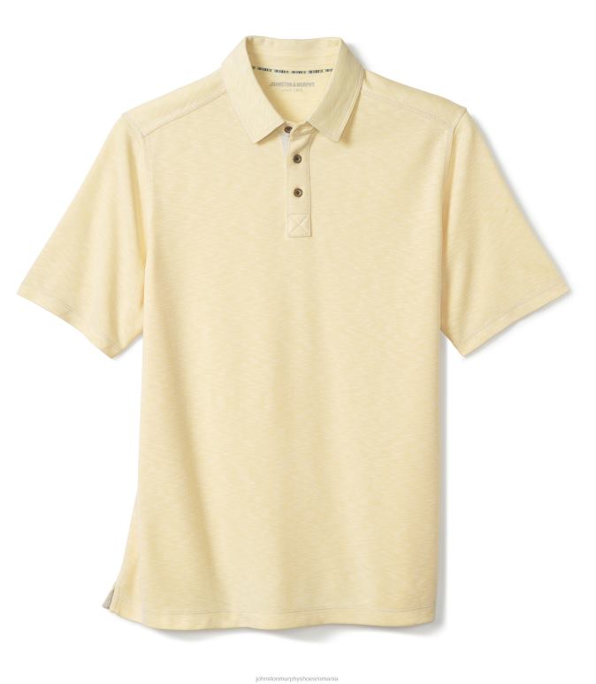 lumină galbenă 6FF4F512 bărbați Johnston  Murphy polo vintage slub îmbrăcăminte