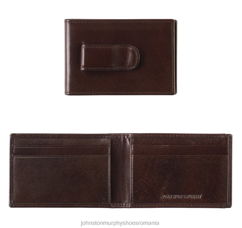 mahon 6FF4F1087 bărbați Johnston  Murphy portofel cu agrafă de bani dublu din piele italiană accesorii