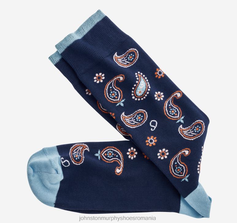 marina 6FF4F1014 bărbați Johnston  Murphy șosete paisley accesorii