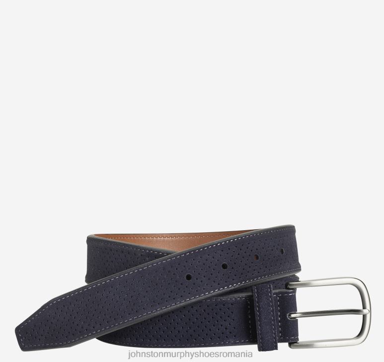 marina 6FF4F1132 bărbați Johnston  Murphy centura de piele intoarsa perf accesorii