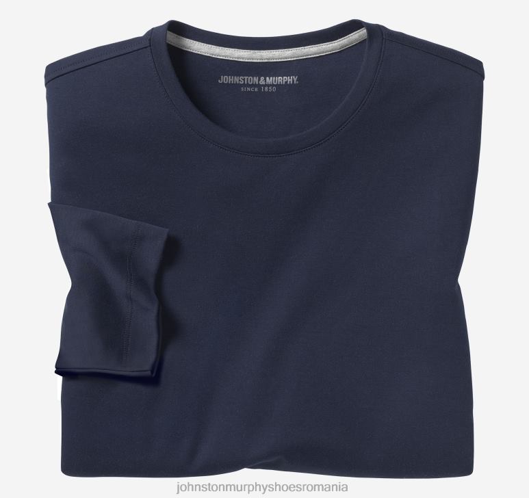 marina 6FF4F544 bărbați Johnston  Murphy tricou esențial cu mânecă lungă îmbrăcăminte