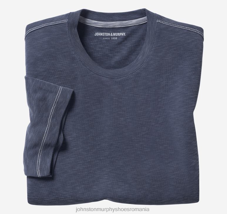 marina 6FF4F608 bărbați Johnston  Murphy tricou vintage cu decolteu slub îmbrăcăminte