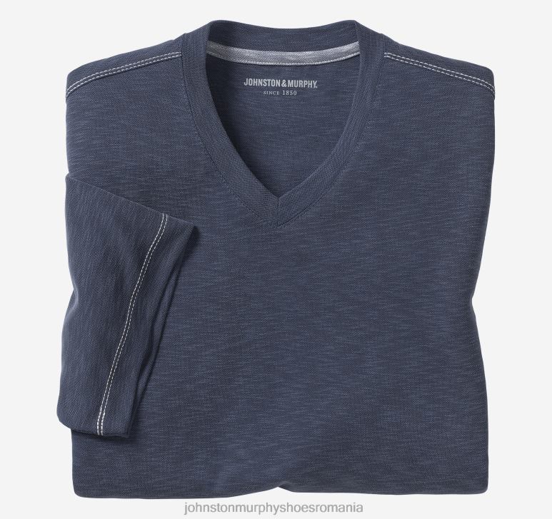 marina 6FF4F627 bărbați Johnston  Murphy tricou vintage cu decolteu în V îmbrăcăminte