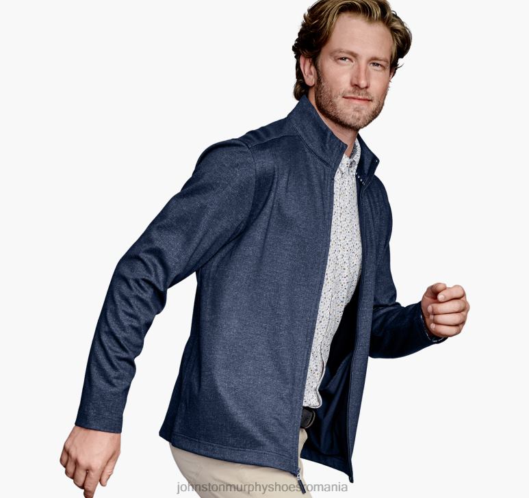 marina 6FF4F778 unisex Johnston  Murphy imprimare texturată xc4 cu fermoar complet îmbrăcăminte