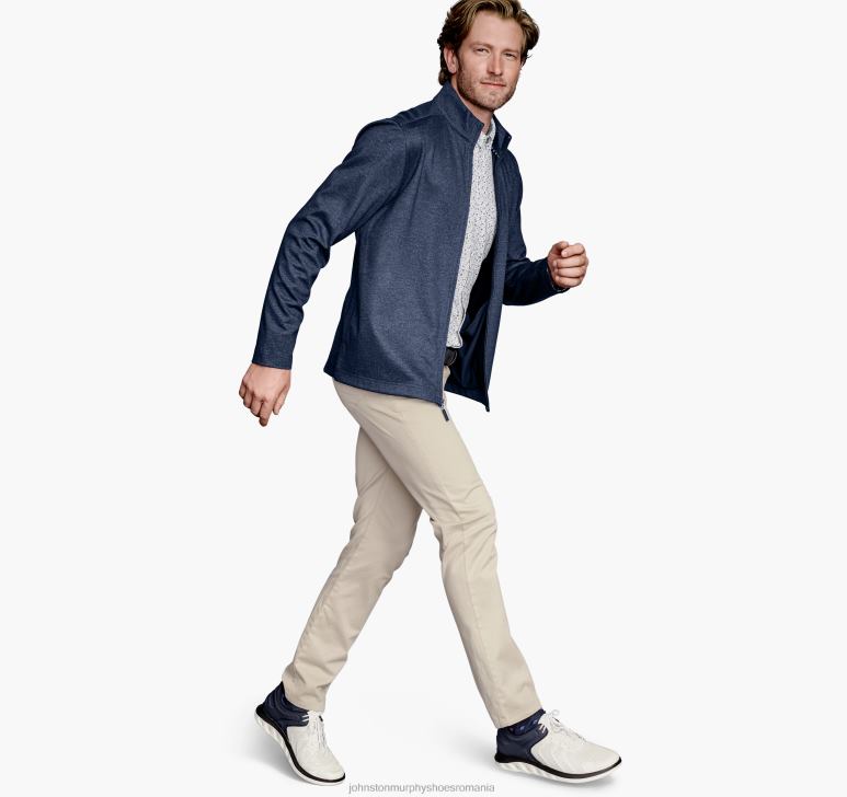 marina 6FF4F778 unisex Johnston  Murphy imprimare texturată xc4 cu fermoar complet îmbrăcăminte