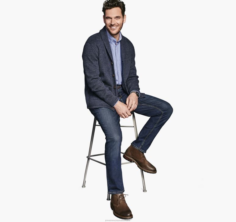 marina 6FF4F779 unisex Johnston  Murphy cardigan cu guler șal îmbrăcăminte