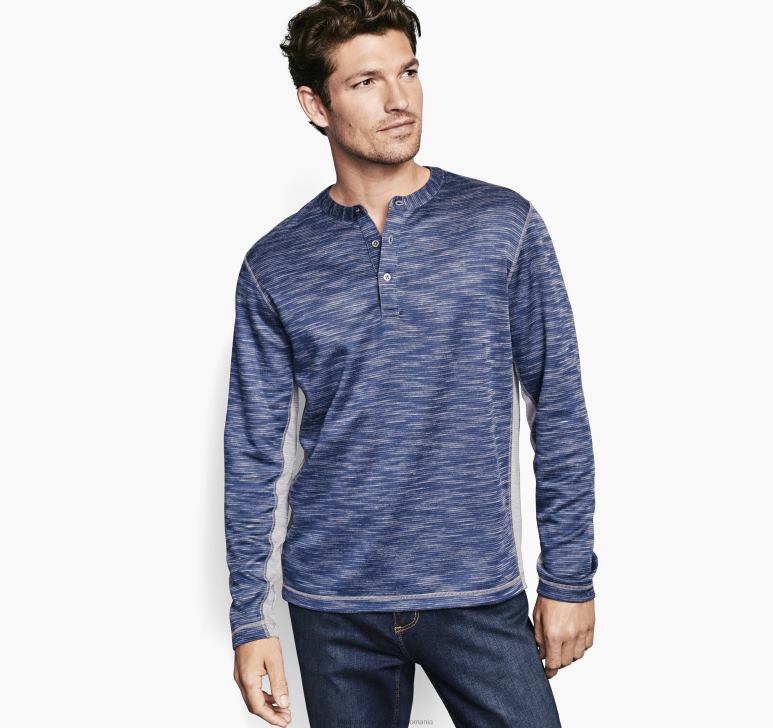 marina 6FF4F788 bărbați Johnston  Murphy henley tricot striat îmbrăcăminte