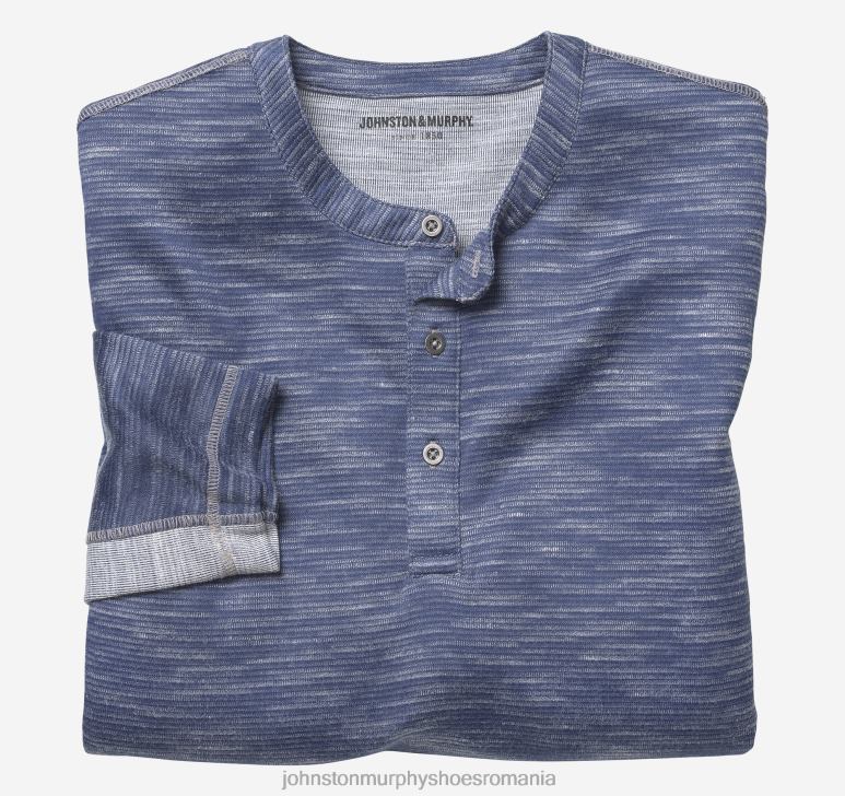 marina 6FF4F788 bărbați Johnston  Murphy henley tricot striat îmbrăcăminte