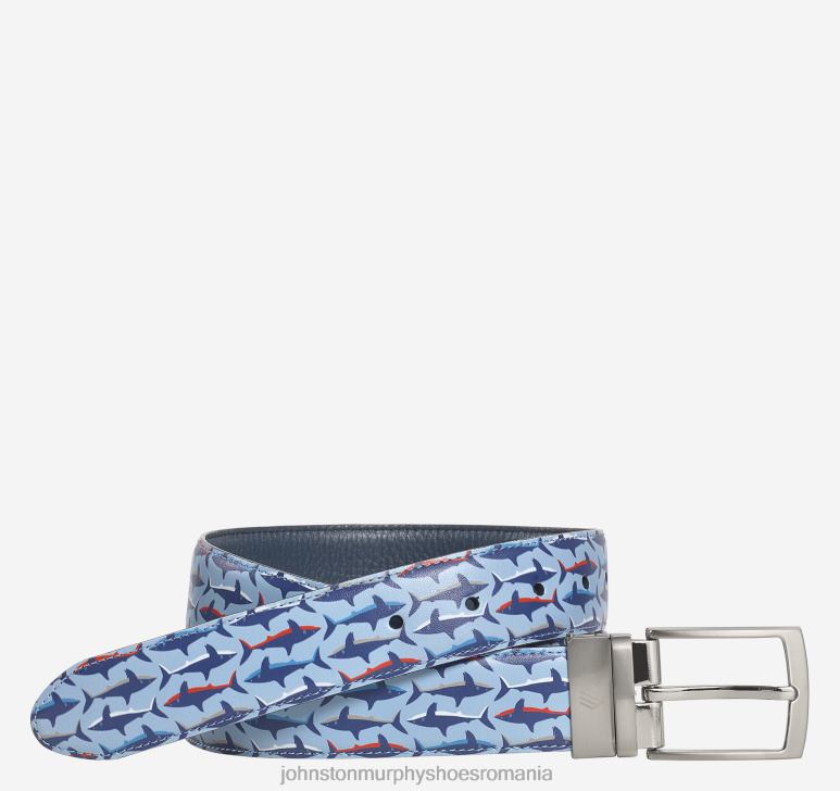 marina/rechini 6FF4F980 bărbați Johnston  Murphy centura reversibila din piele imprimata accesorii
