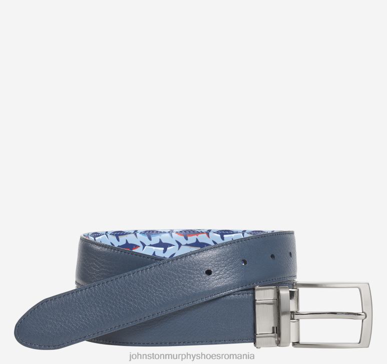 marina/rechini 6FF4F980 bărbați Johnston  Murphy centura reversibila din piele imprimata accesorii