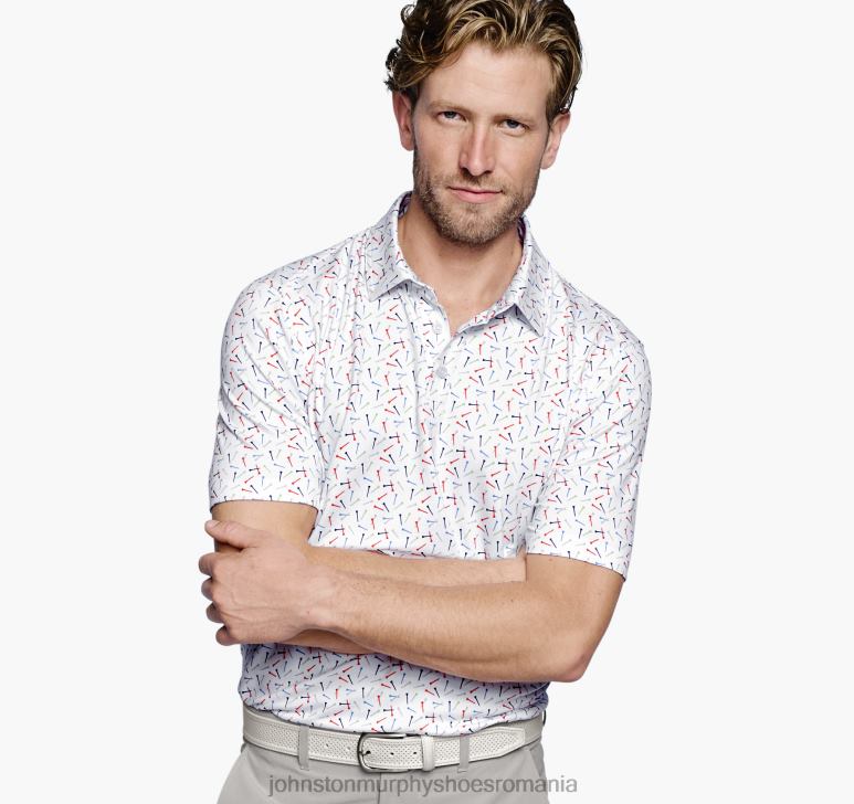 tricou multi golf alb