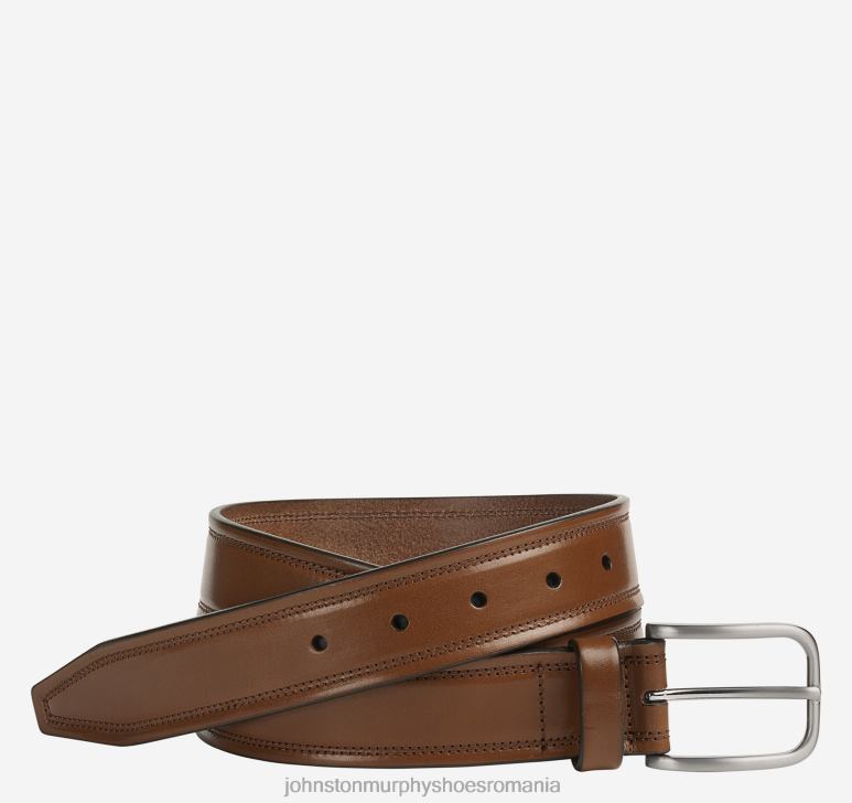 maro 6FF4F1033 bărbați Johnston  Murphy centură dublă cu cusătură accesorii