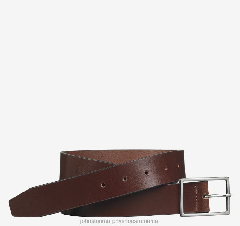 maro 6FF4F1043 bărbați Johnston  Murphy centură cu cataramă nichel lustruit accesorii