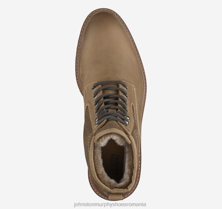 maro uns cu ulei de cereale integrale / shearling 6FF4F384 bărbați Johnston  Murphy cizme din shearling cu vârf simplu pantofi