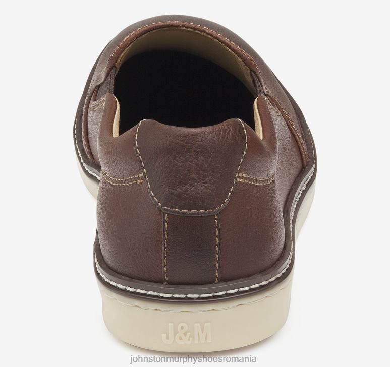 maro-închis turnat bob plin 6FF4F74 bărbați Johnston  Murphy mcguffey slip-on pantofi