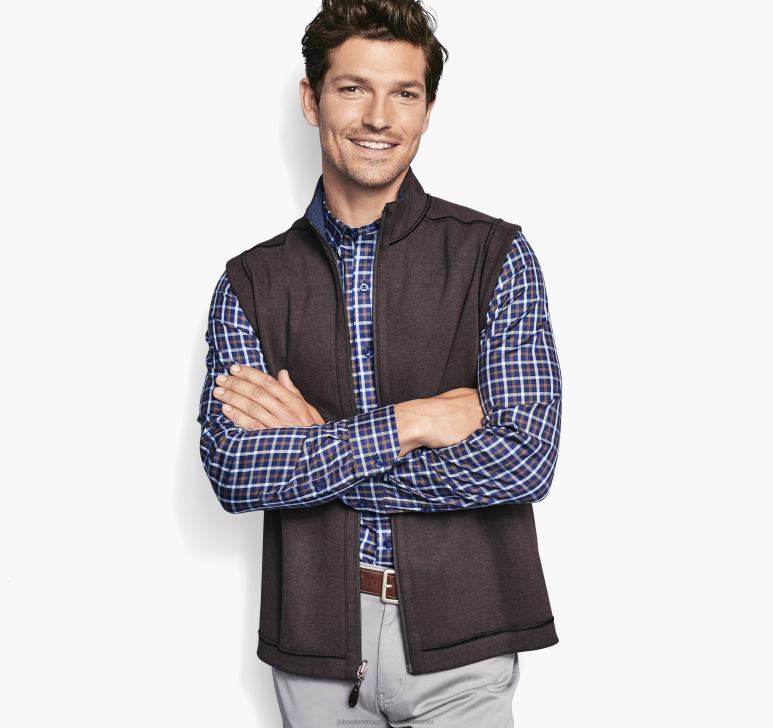 maro/bleumarin 6FF4F738 bărbați Johnston  Murphy vestă solidă reversibilă îmbrăcăminte