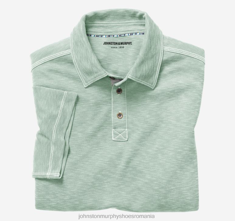 mentă 6FF4F416 bărbați Johnston  Murphy polo vintage slub îmbrăcăminte