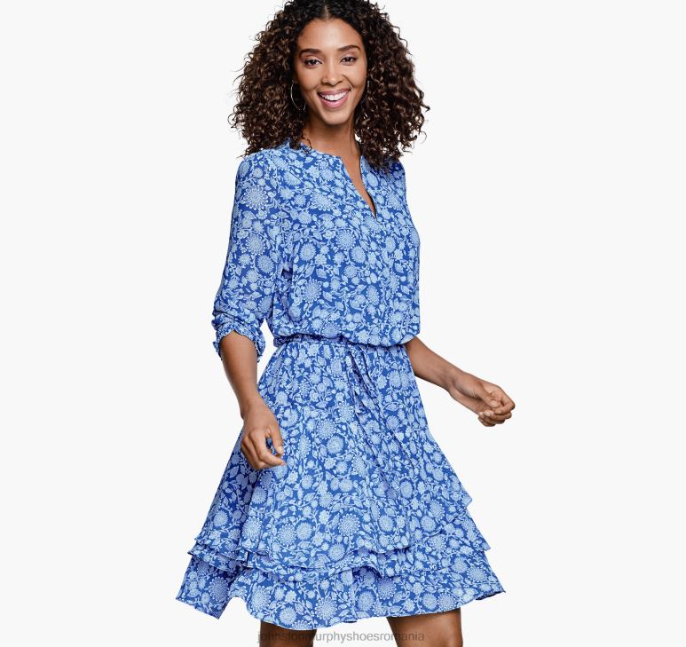 multi albastru 6FF4F1295 femei Johnston  Murphy rochie cu imprimeu floral pe etaje îmbrăcăminte