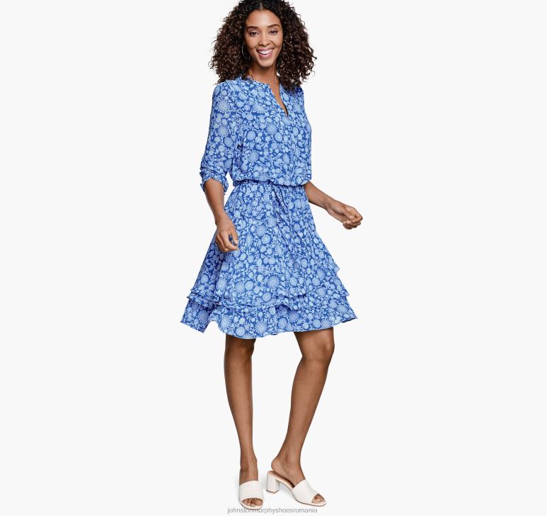 multi albastru 6FF4F1295 femei Johnston  Murphy rochie cu imprimeu floral pe etaje îmbrăcăminte