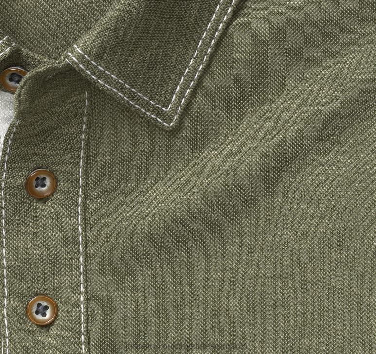 măsline 6FF4F407 bărbați Johnston  Murphy polo vintage slub îmbrăcăminte