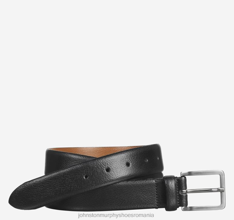 negru 6FF4F1025 bărbați Johnston  Murphy centura rochie cu pene accesorii