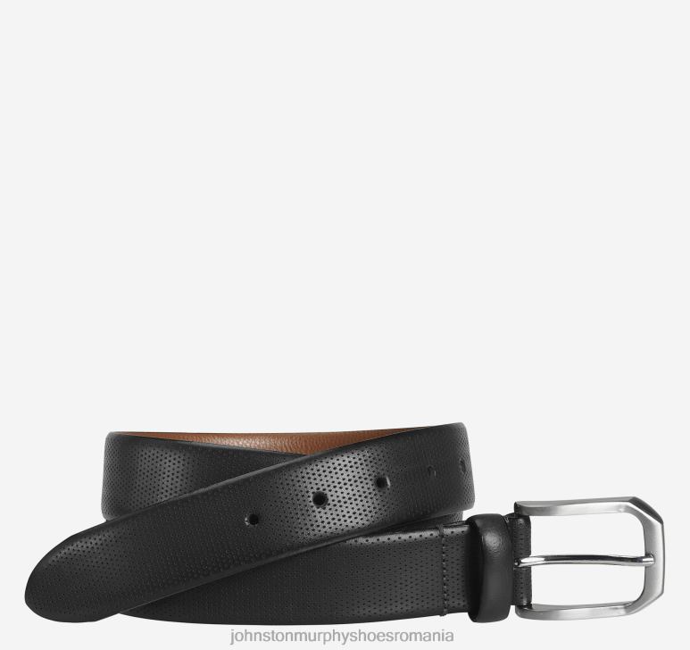 negru 6FF4F1030 bărbați Johnston  Murphy centura micro perf accesorii