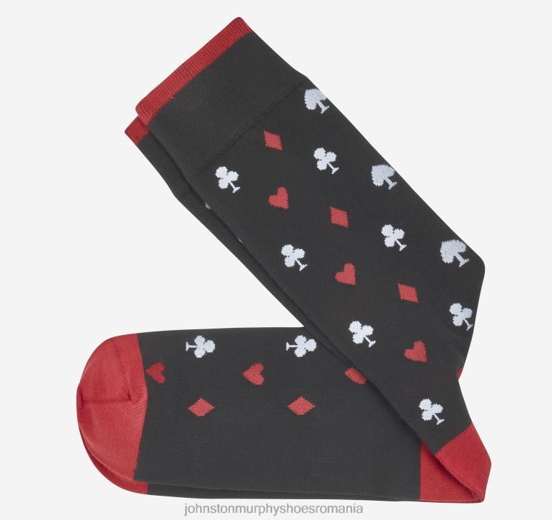 negru 6FF4F1123 bărbați Johnston  Murphy costume de cărți șosete accesorii