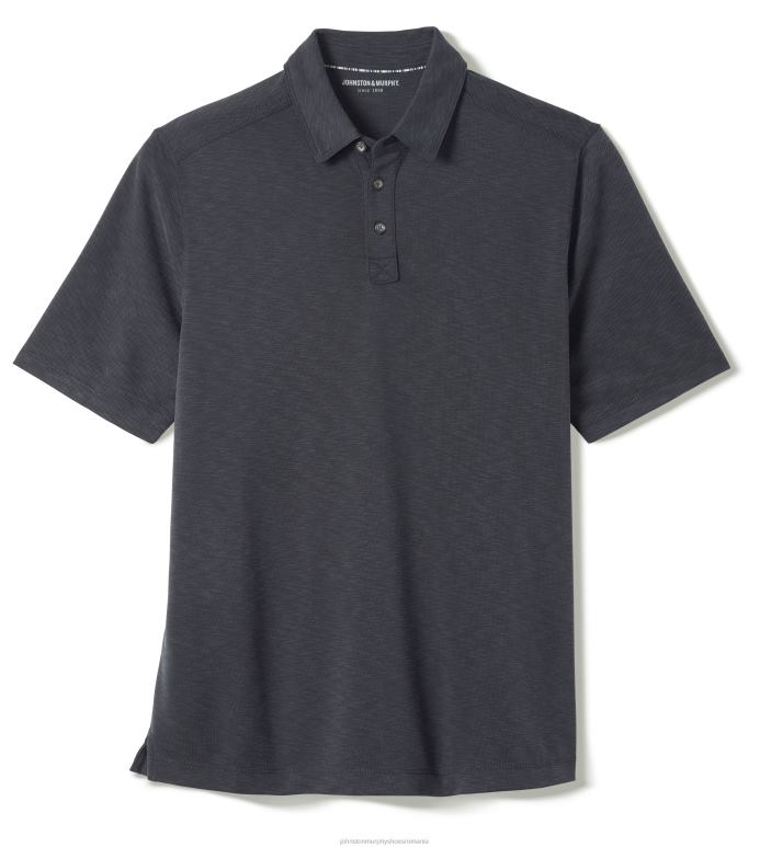 negru 6FF4F417 bărbați Johnston  Murphy polo vintage slub îmbrăcăminte