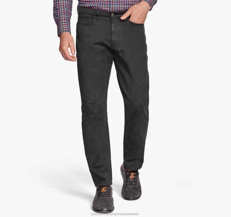 negru 6FF4F560 bărbați Johnston  Murphy pantaloni cu cinci buzunare îmbrăcăminte
