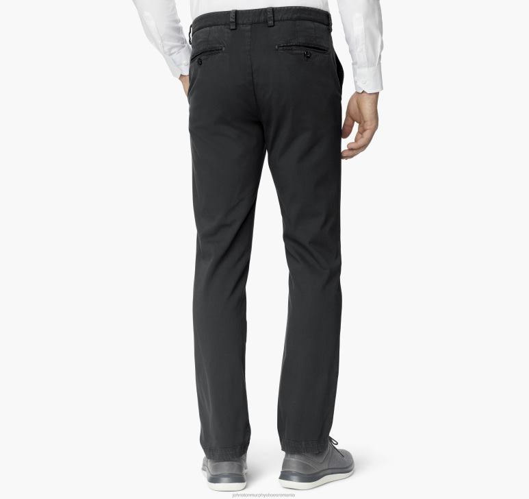 negru 6FF4F574 bărbați Johnston  Murphy pantaloni chino spalati îmbrăcăminte