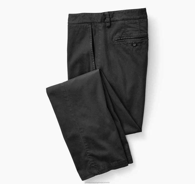 negru 6FF4F574 bărbați Johnston  Murphy pantaloni chino spalati îmbrăcăminte