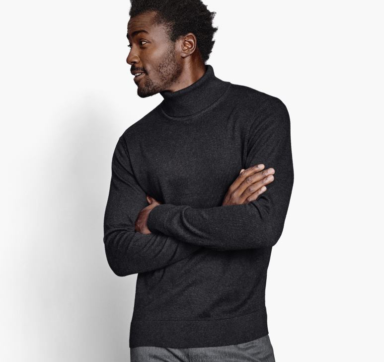 negru 6FF4F820 unisex Johnston  Murphy pulover cu guler rotit îmbrăcăminte