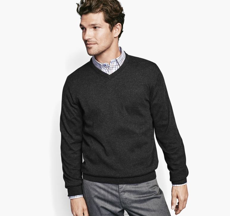 negru 6FF4F865 unisex Johnston  Murphy pulover cu decolteu în V îmbrăcăminte